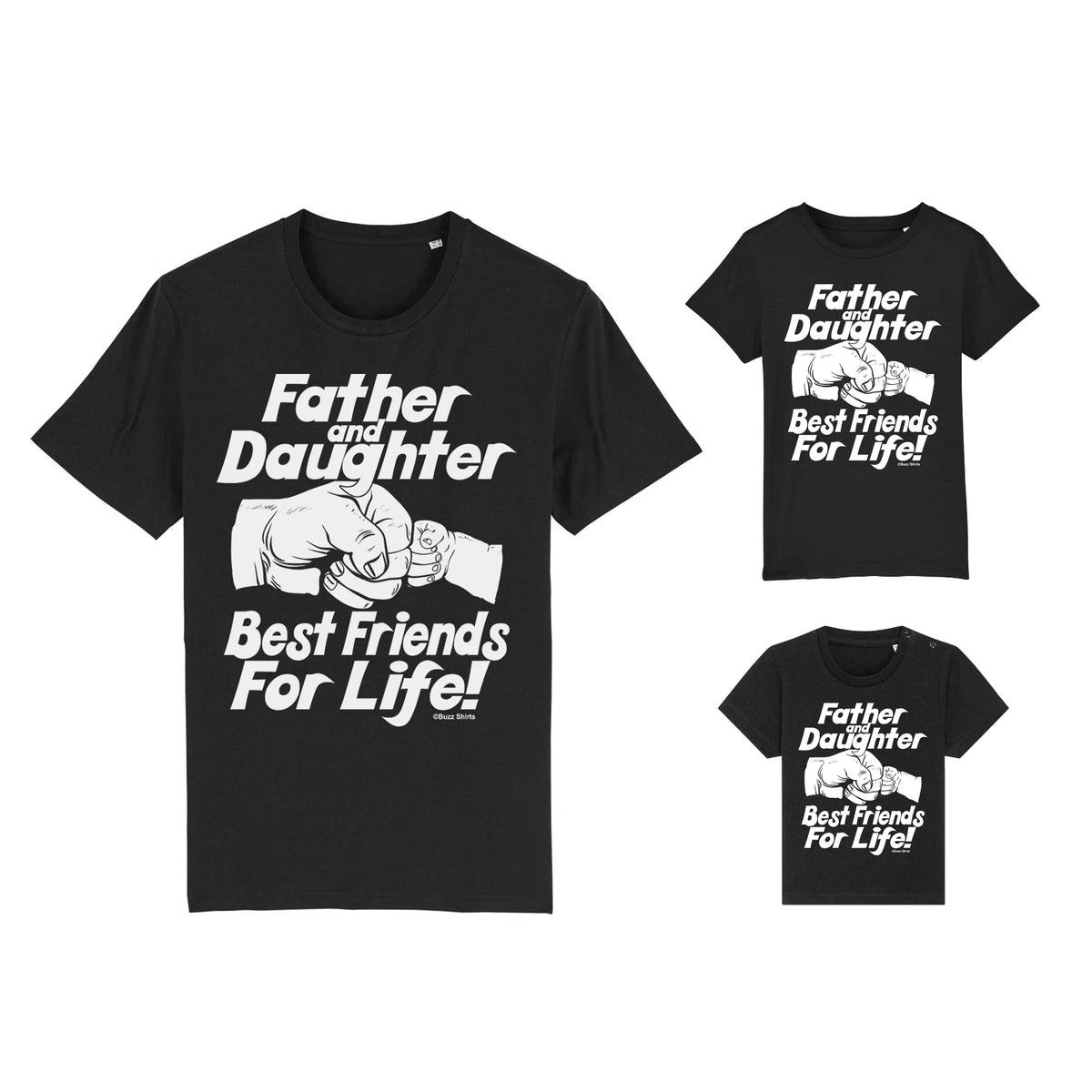 Father and DAUGHTER Best Friends T-Shirt Eco Matching Fathers Day Gift Baby Kids