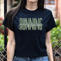 Running T-Shirt gift Marathon Runner Running mama Customized Unisex tee Black Na