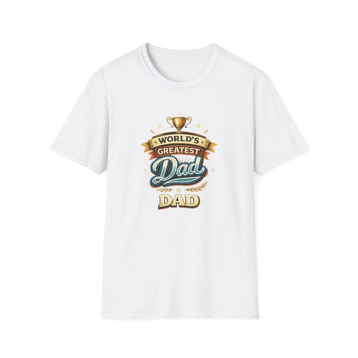 World's Greatest Dad T-Shirt | Trophy Retro Dad Typography