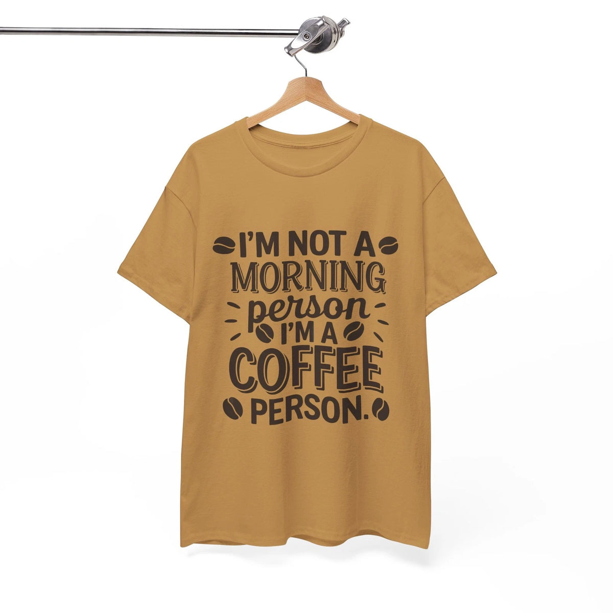 Funny Gift I'm Not a Morning I'm a Coffee Person Unisex Tee T Shirt New NWT
