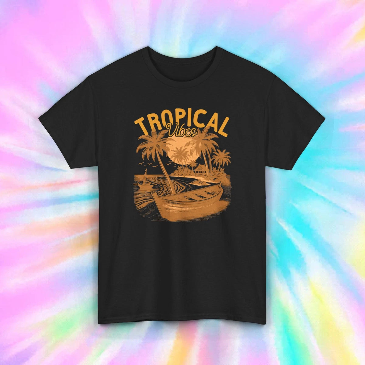 Tropical Vibes Shirt | Palm Trees Beach Graphic Tee | Summer Vacation S-5XL