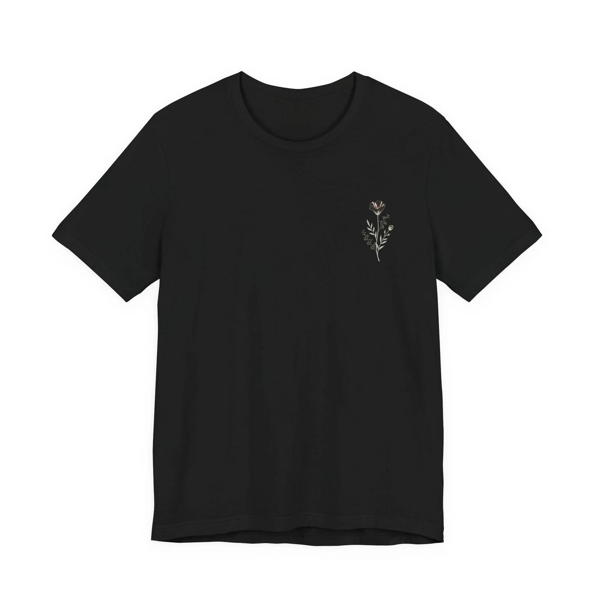 Minimalist Hike Shirt, Nature Lover Tee Gift, Floral Illustration Tshirt