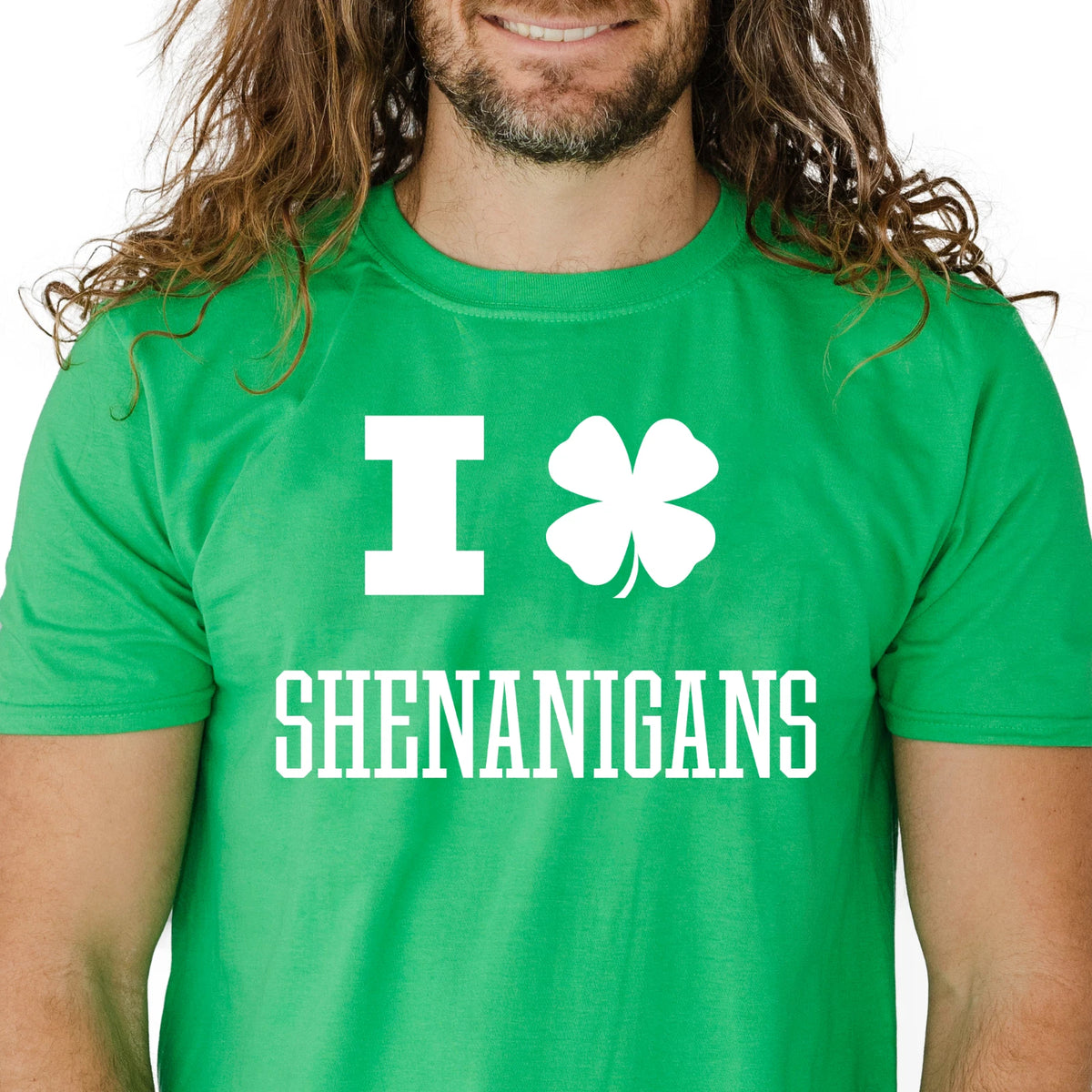 I Clover Shenanigans T-Shirt | Funny St. Patrick's Day Shamrock Tee