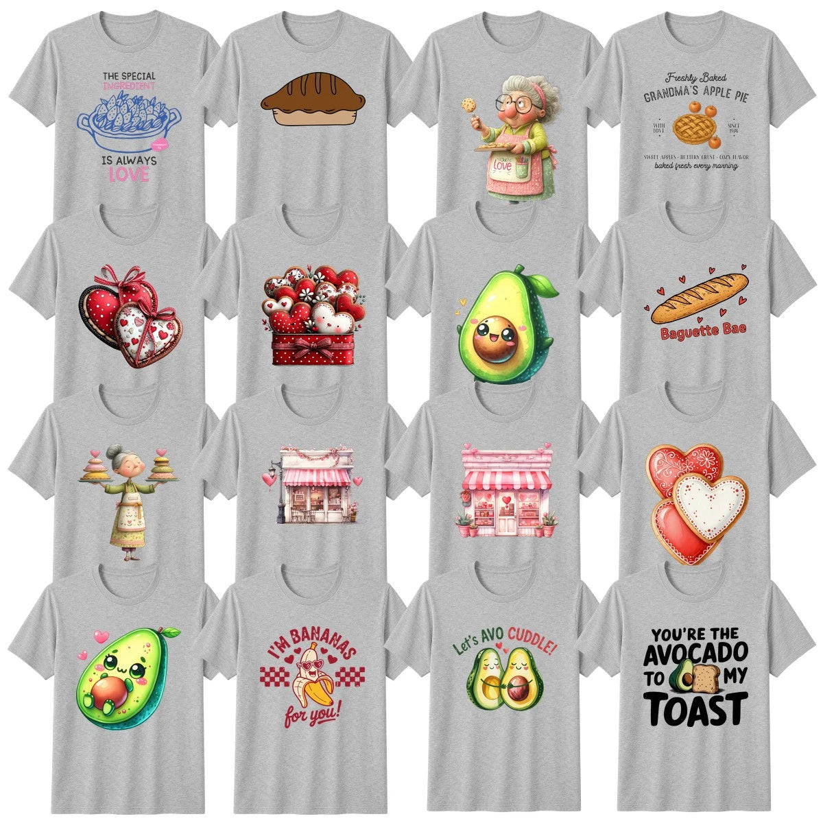 Food Baking T-Shirt Avocado Foodie Valentines Day Gift
