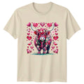 Cute Animals Adult T-Shirt Cattle Country Valentines Day Gift