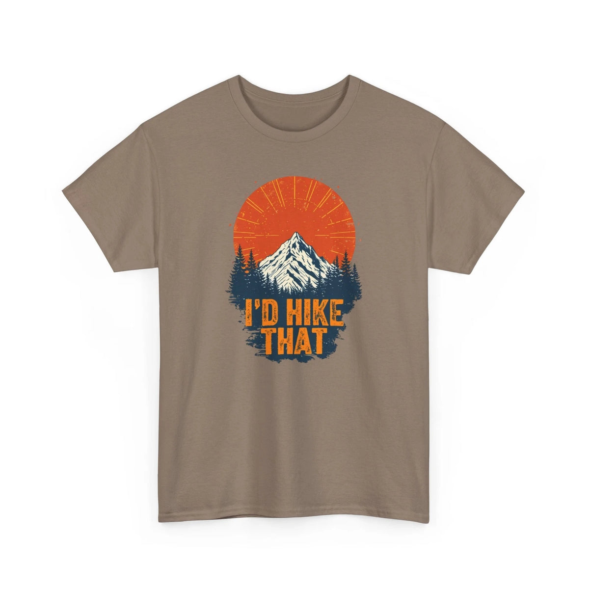 I'd Hike That Unisex Heavy Cotton Tee, Outdoor Adventure Shirt, Gift for Hikers,