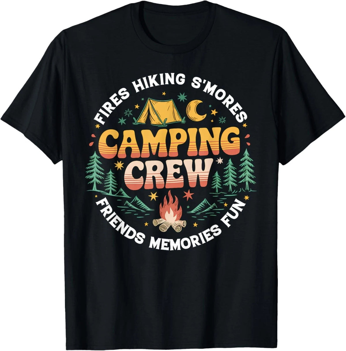 Camping Crew Family Matching Group Friends Men Women Kid T-Shirt