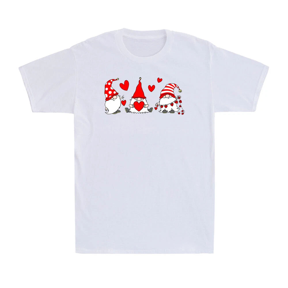 Valentine Gnomes Hearts Shirt Gnome Happy Valentines Day Gift Unisex T-Shirt