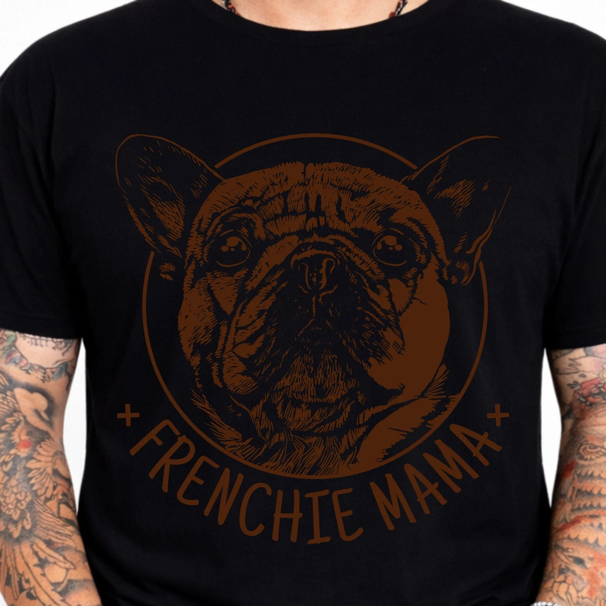 Frenchie Mama Tee French Bulldog Dog Mom Pet Lover Puppy Cute Graphic Shirt.