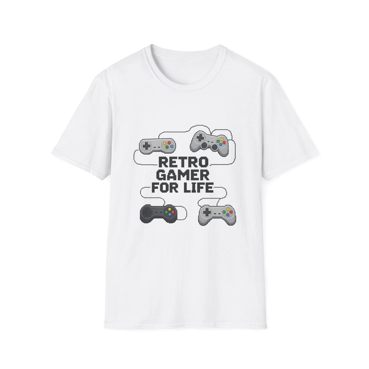 Retro Gamer for Life Graphic T-Shirt Nerd Gift
