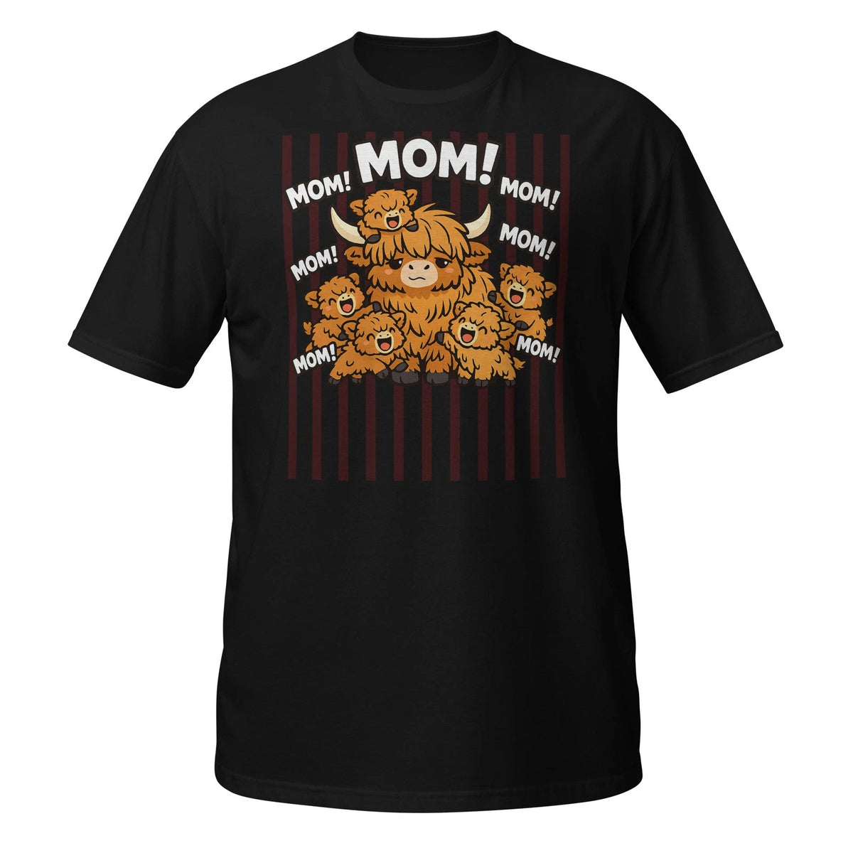Funny Highland Cow Mom Shirt Cute Mom Life Mothers Day Gift Graphic Tee