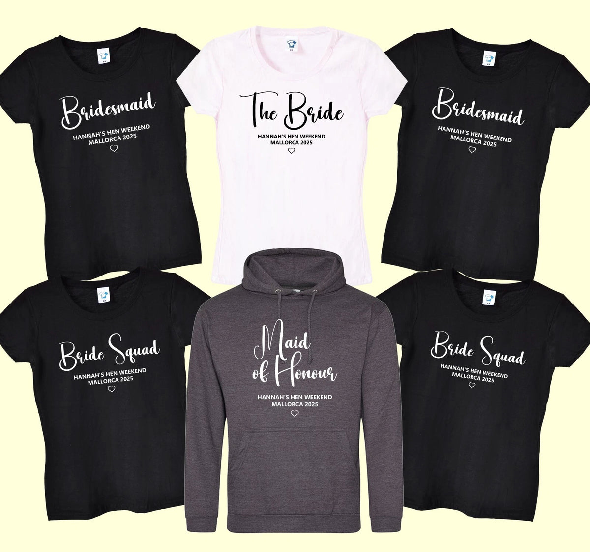 Personalised Hen Do Tshirts - Custom Bachelorette Bridal Party Tops - 964