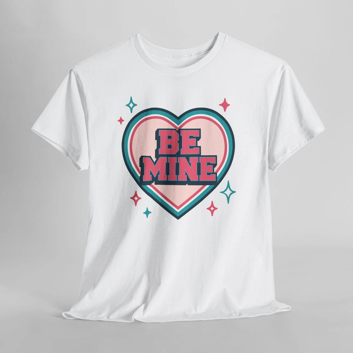 Be Mine Valentine’s Day T-Shirt Cute Heart Retro 90s Y2K Unisex Gift Teal Pink