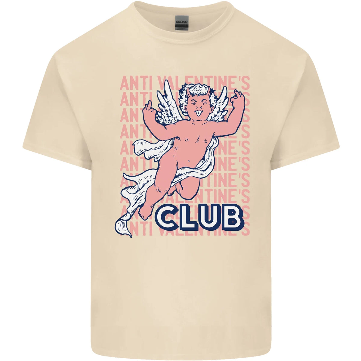 Anti Valentines Day Club Mens Cotton T-Shirt Tee Top