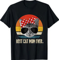 Best Cat Mom Ever Vintage Retro Cat Mommy Cat Mother T-Shirt