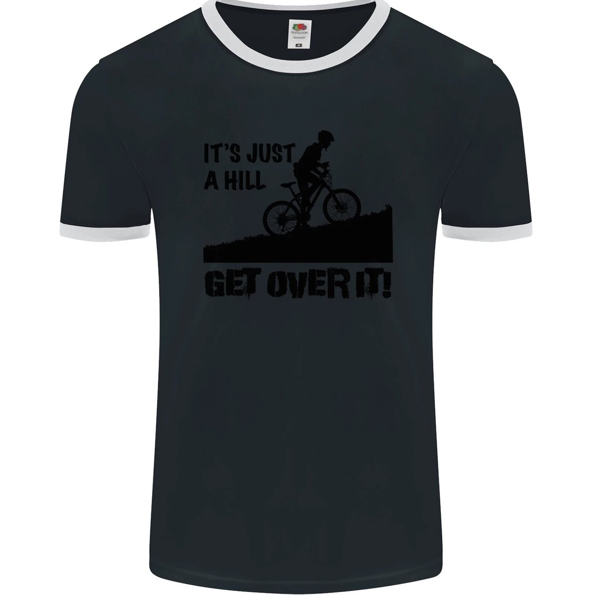 A Hill Get Over It Cycling Cyclist Funny Mens Ringer T-Shirt FotL