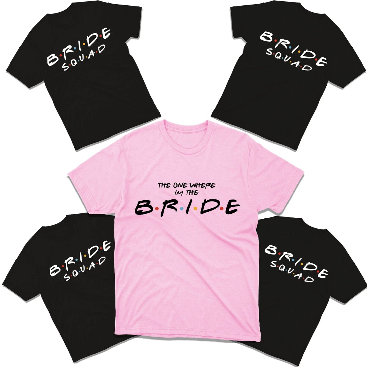 Bride T-Shirt Bride Squad Inspired Friends Spoof Hen Do Party Wedding Gift Top