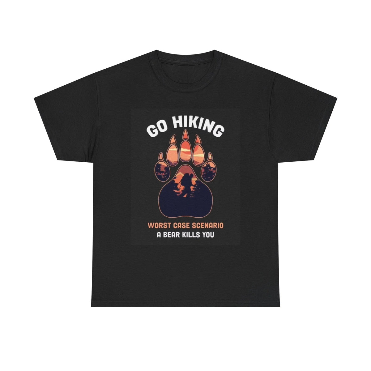 Hiking Bear Tee, Outdoor Adventure T-Shirt, Exercise Workout Shirt, Funny Gym