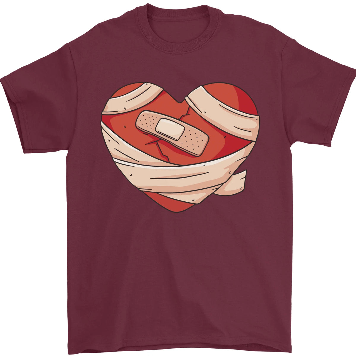 A Broken Heart Anti Valentines Day Single Mens T-Shirt 100% Cotton