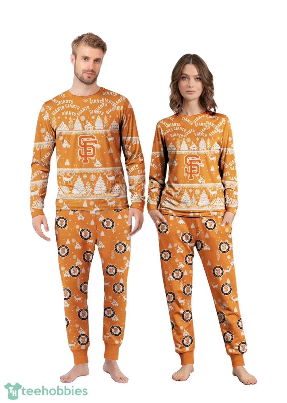 San Francisco Giants MLB Christmas Pattern Family Matching Pajamas Sets Best Gift For Christmas
