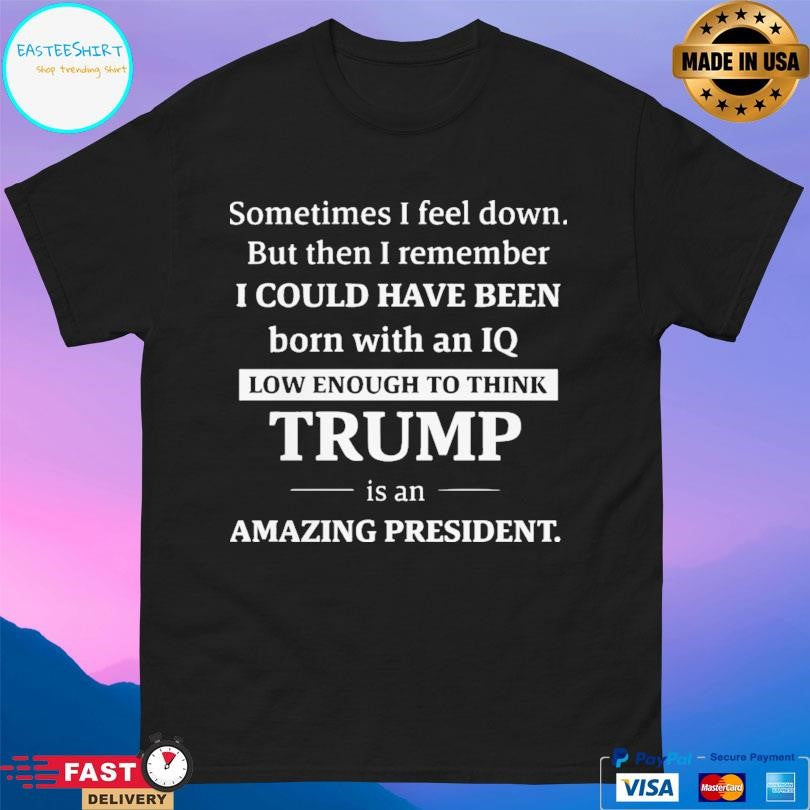 Sometimes I Feel Down But Then I Remember Funny Liberal T-Shirts