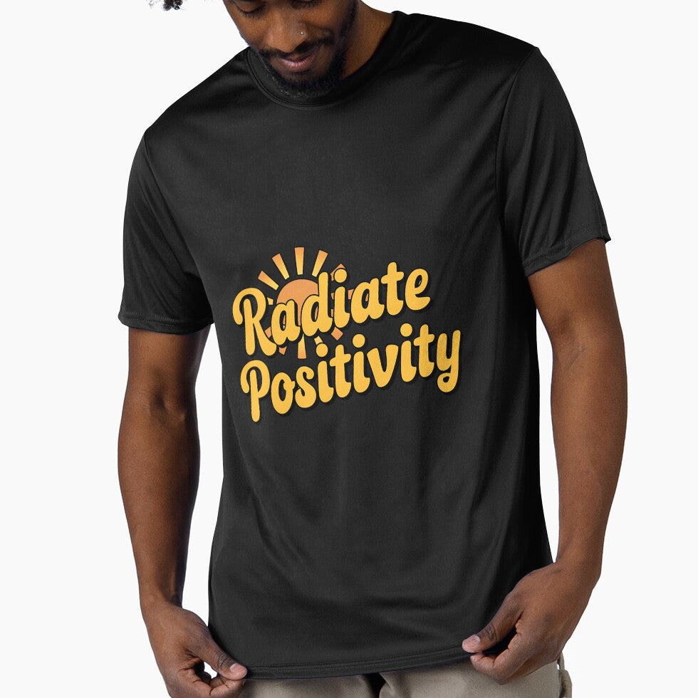 Radiate Positivity T-Shirt – Radiant Sun Design  Uplifting Apparel for 2024 by T010