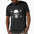 Tattoo-Style Skull with Crossed Barbells – Gym Design by NoRestDesigns