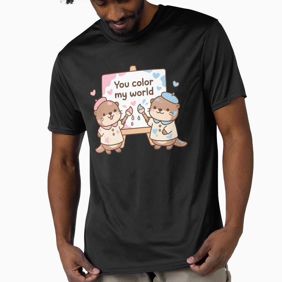 Cute Otter Couple in Love – Valentine’s Romantic Design by Nice Vibes Prints