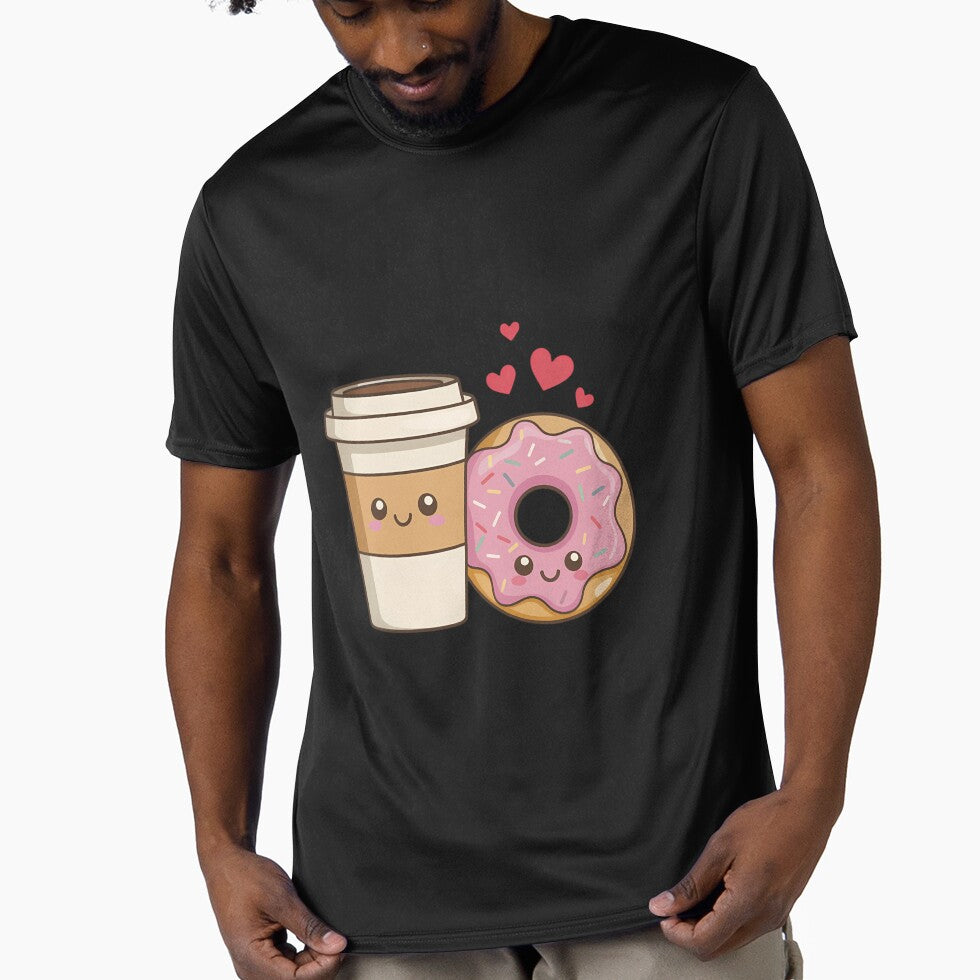 Coffee And Donut Matching Couple Kawaii by TrinaEspinoza