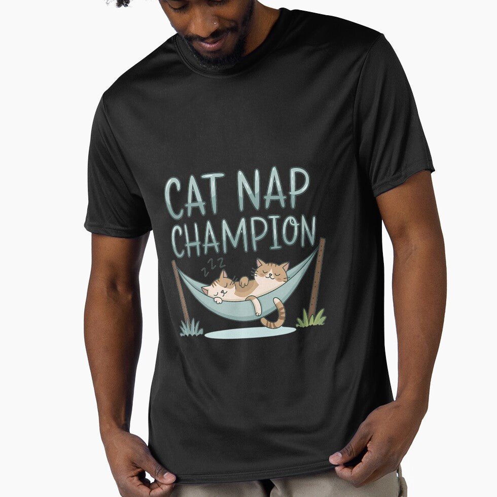 Cat Nap Champion" T-Shirt – Cozy and Whimsical Design for Cat Lovers | Relaxed 2024 Apparel by T010