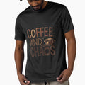 Coffee and Chaos" T-Shirt – Playful Design for Coffee Lovers | Fun 2024 Apparel by T010