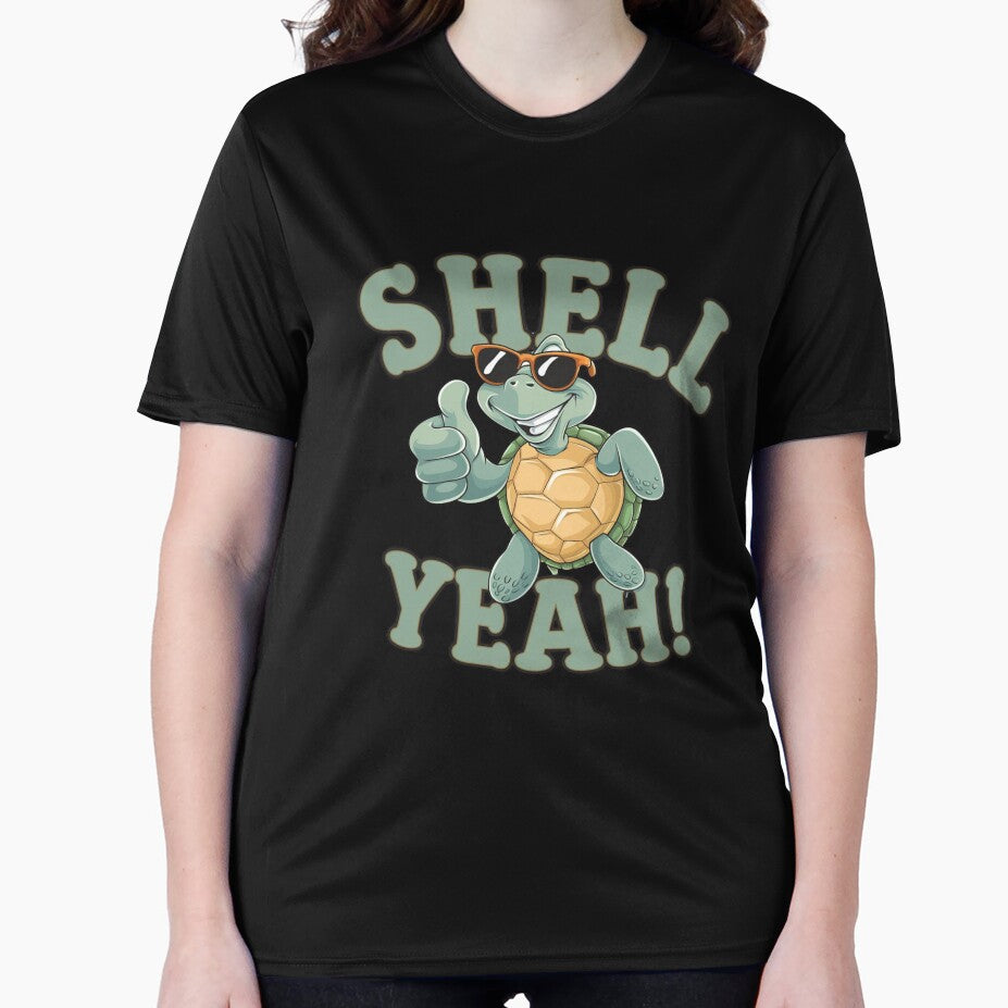 Shell Yeah!" – Fun and Energetic T-Shirt with Turtle Illustration | Perfect for Beach Lovers by T010