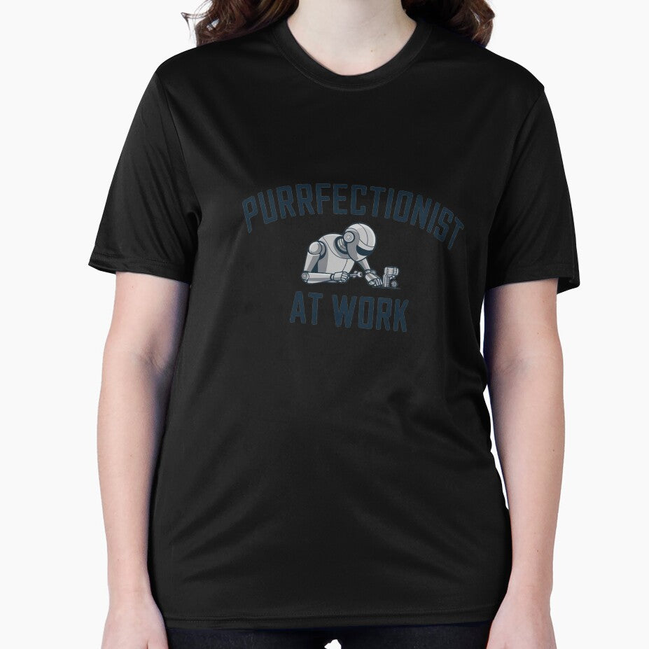 Purrfectionist at Work" – Elegant and Humorous Cat Design | 2024 Trending Apparel by T010