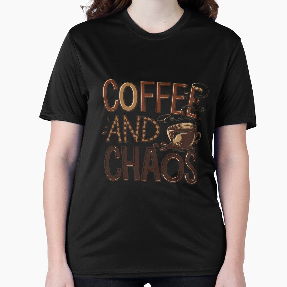 Coffee and Chaos" T-Shirt – Playful Design for Coffee Lovers | Fun 2024 Apparel by T010