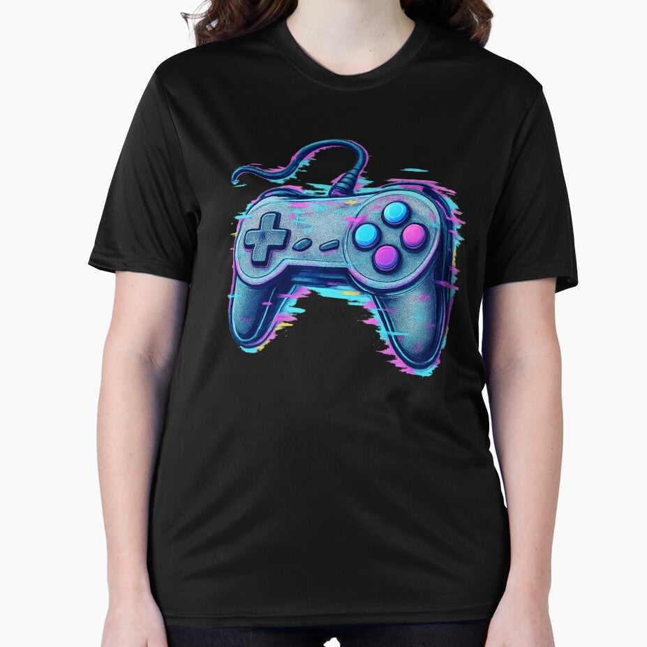 Glitch Retro Gamepad – Vaporwave Controller Art by Design_Your_Day