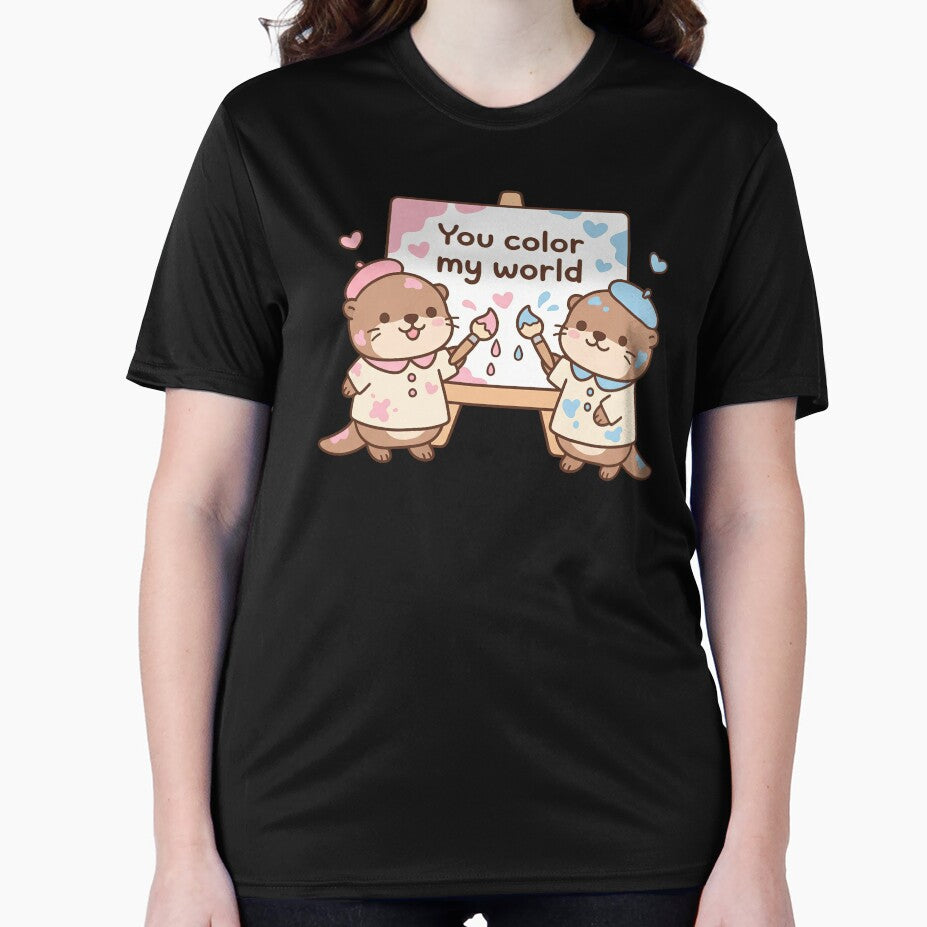 Cute Otter Couple in Love – Valentine’s Romantic Design by Nice Vibes Prints