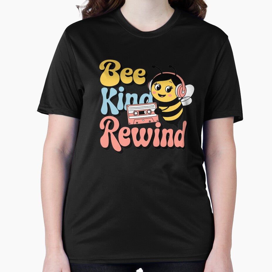 Bee Kind, Rewind" – Retro Bee T-Shirt | Perfect for Animal Lovers & Retro Fans by T010