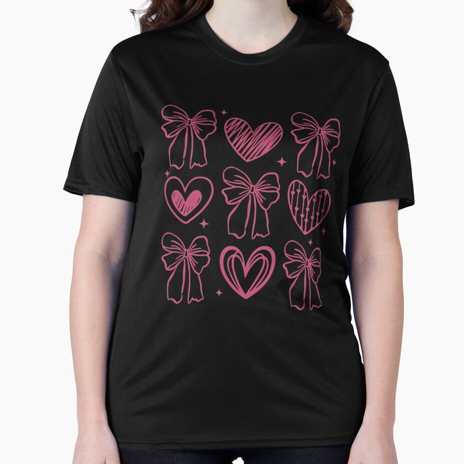 Valentine Coquette Heart, Valentine's Day Coquette, Valentine Bow, Valentine Design, Doodle Heart by DesignDenDo ⭐⭐⭐⭐⭐