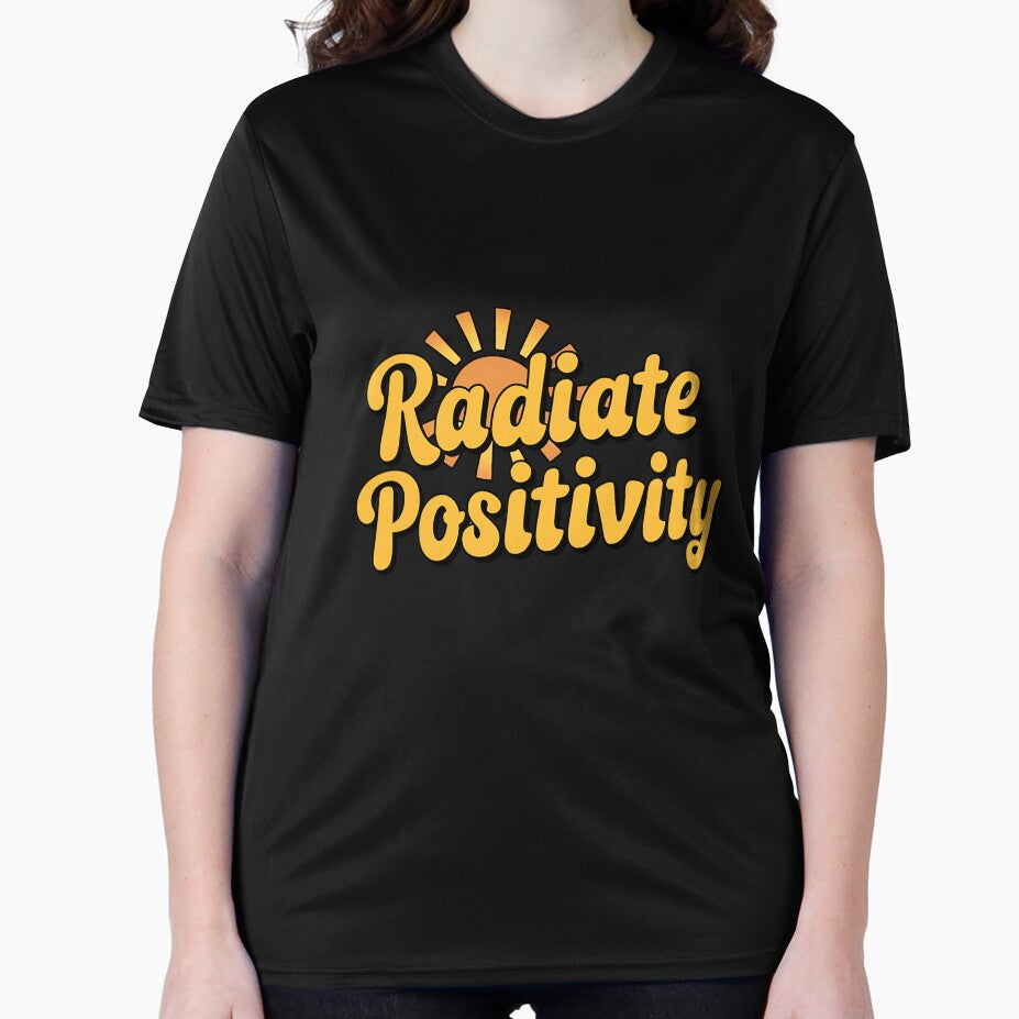Radiate Positivity T-Shirt – Radiant Sun Design  Uplifting Apparel for 2024 by T010