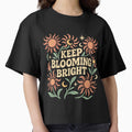 Keep Blooming Bright – Retro Sunburst Celestial Flower Power Design by 5CatDesign