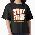 Stay Strong Motivational Typography Design by PrintandJoy