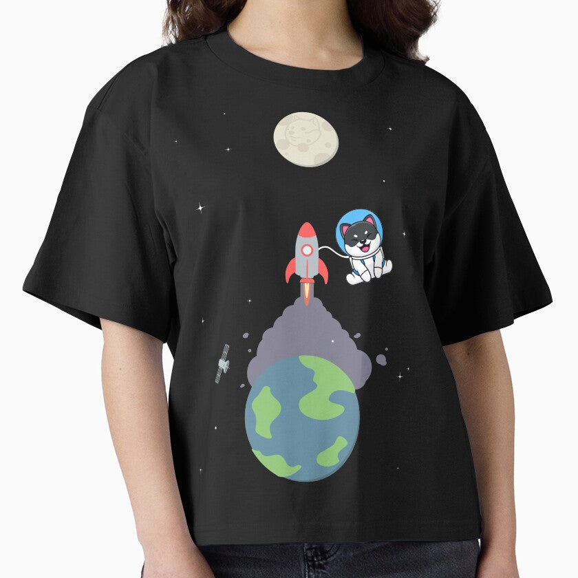 Shiba Astronaut: DOGE to the MOON! (Kuro Doge) by k0s4m3