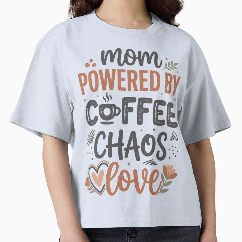 Funny Mom Powered By Coffee Chaos Love Mothers Day Gift For Mom by Im-Ara