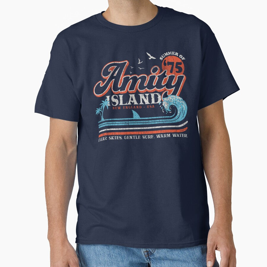 Amity Island Retro Worn Out (Universal © UCS LLC) by Alema Art