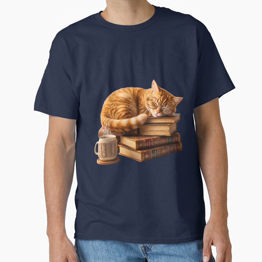 Cat Lady Cozy Reading Vintage Books And Coffee by ArtivioShop