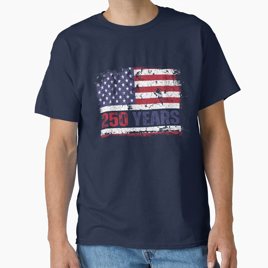 250 Years America Retro Flag 250th Anniversary Independence Celebration by Artycom