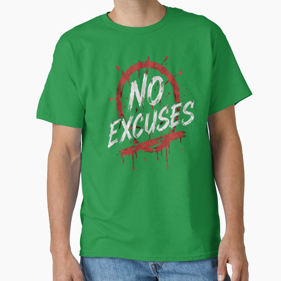 No Excuses Motivation Design in Trash Polka Style by Ahmedsyde