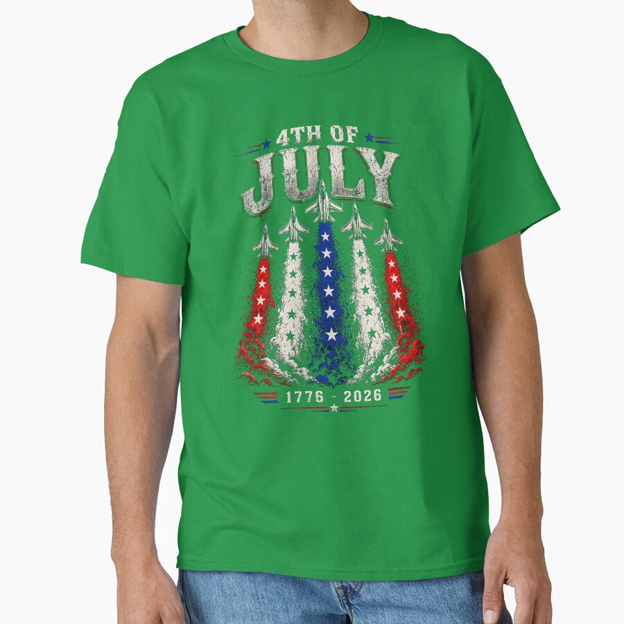 4th of July Air Show Shirt | Patriotic USA Fighter Jets Tee | Independence Day T-Shirt | Military Family Gift | Veteran Pride Shirt by Pablo Barilari Art