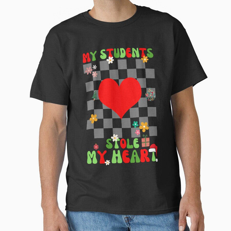 My Students Stole My Heart Funny Merry Christmas Teacher - Holiday Gifts For Teachers by ZACK ART