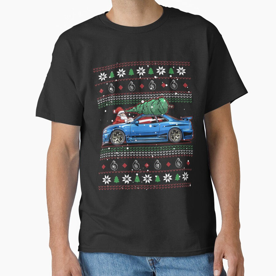 Christmas Ugly Nissan Skyline R34! Best Car Guy Gift! by RACING FACTORY